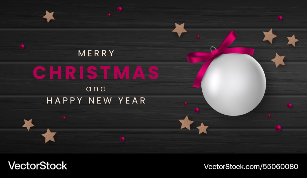 Merry christmas and happy new year banner Merry christmas and happy new year banner vector image