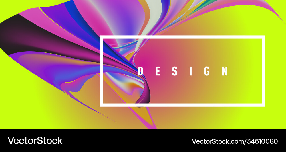 Modern colorful landing page abstract fluid Vector Image