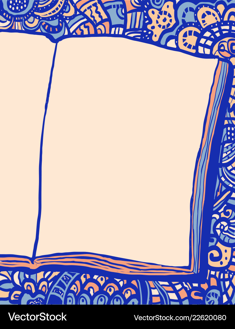 Notebook and doodle background Vector Image