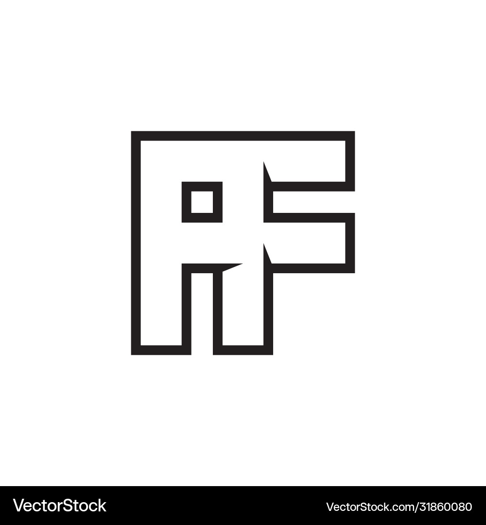 PF Initial Monogram Icon Vector Image