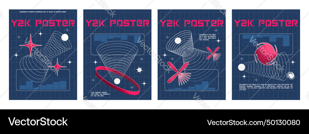 Poster design layout in y2k style Poster design layout in y2k style vector image