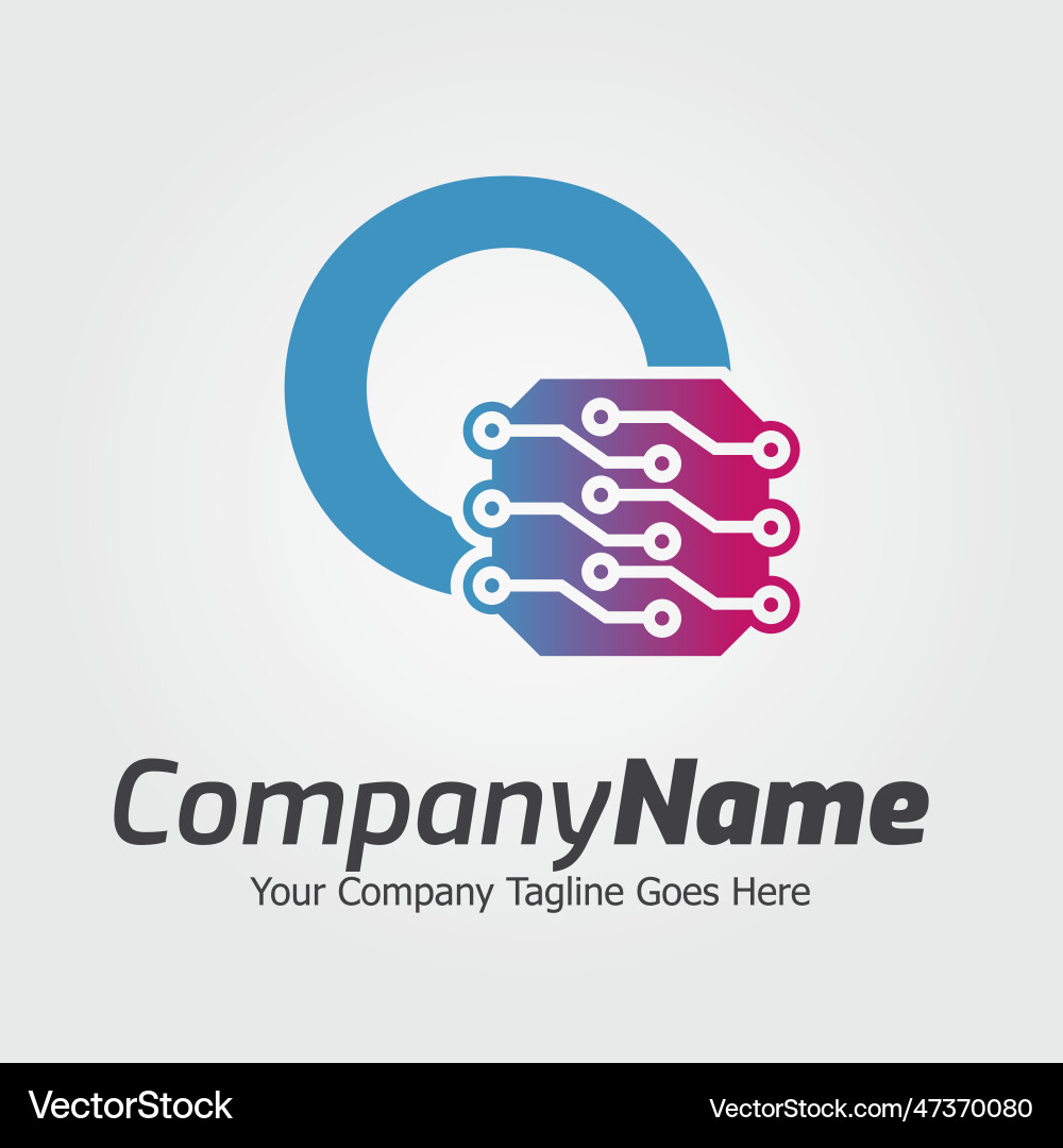 Programming code and technology logo template Vector Image