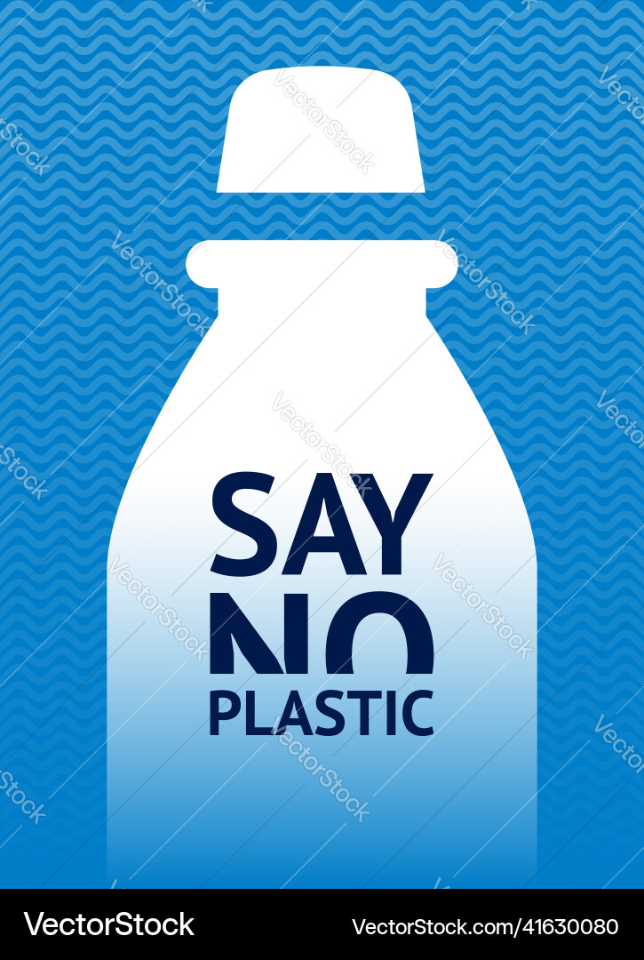 Say no to plastic bottle banner set for print Say no to plastic bottle banner set for print vector image