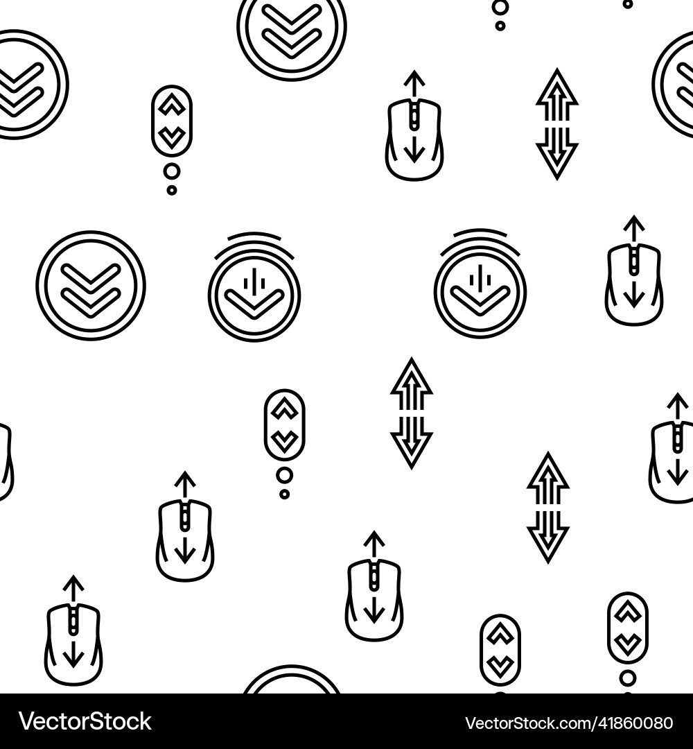 Scroll computer mouse cursor seamless Scroll computer mouse cursor seamless vector image