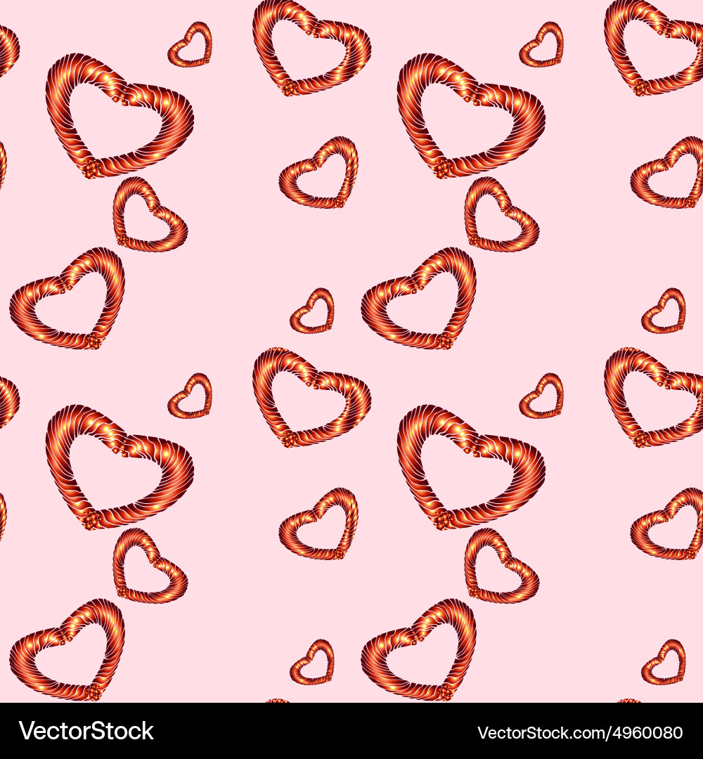 Seamless red heart pattern Royalty Free Vector Image