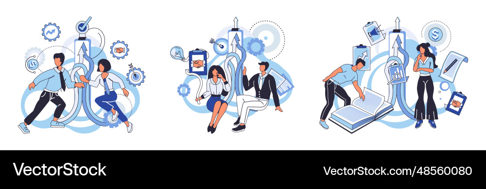 Team solving problems working collaboration Team solving problems working collaboration vector image