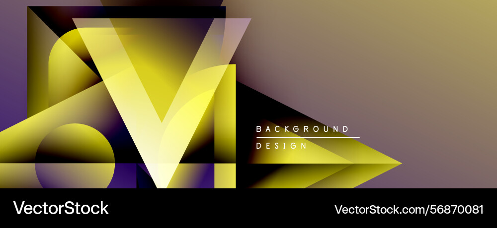 Abstract geometric design overlapping layers Vector Image