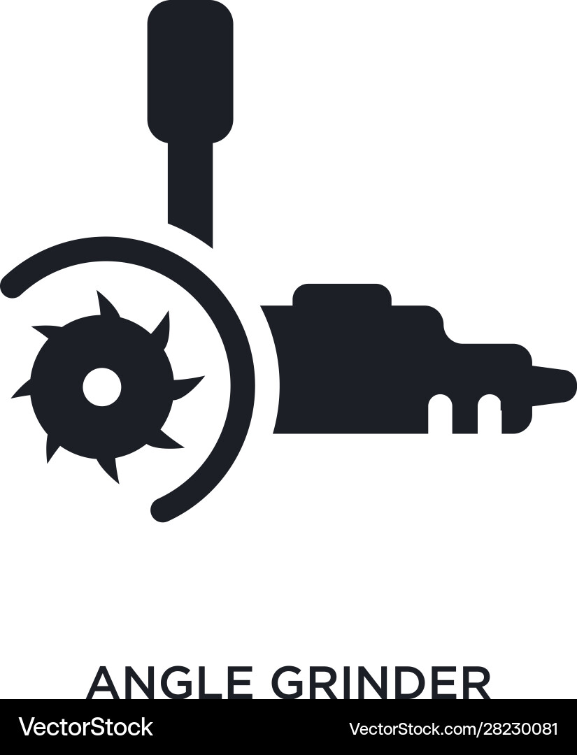 Angle grinder isolated icon simple element from Vector Image
