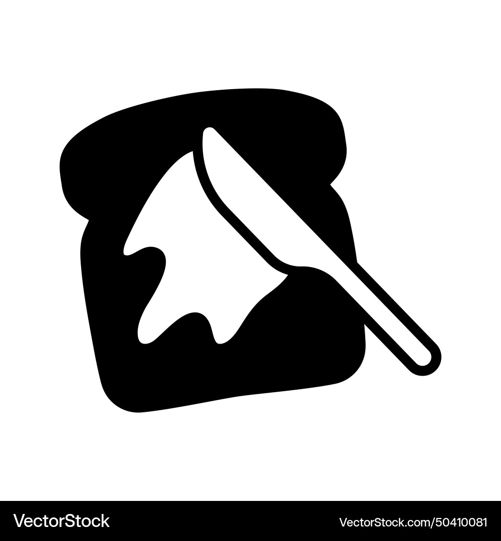 Bread with butter icon slice of buttered Vector Image