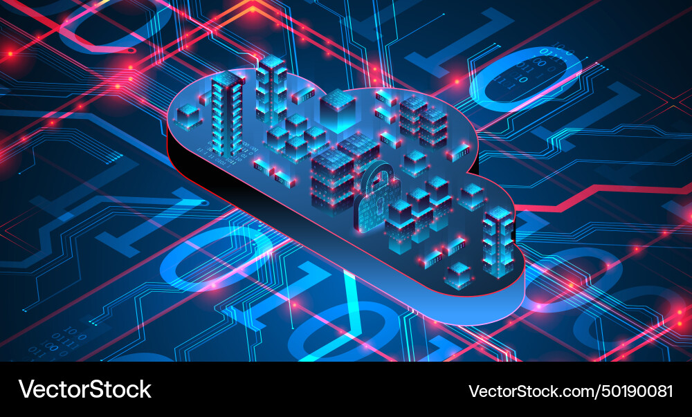 Cloud computing concept abstract connection Cloud computing concept abstract connection vector image