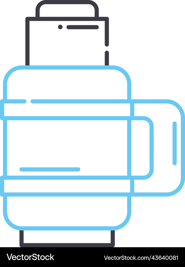 Flask line icon outline symbol vector image