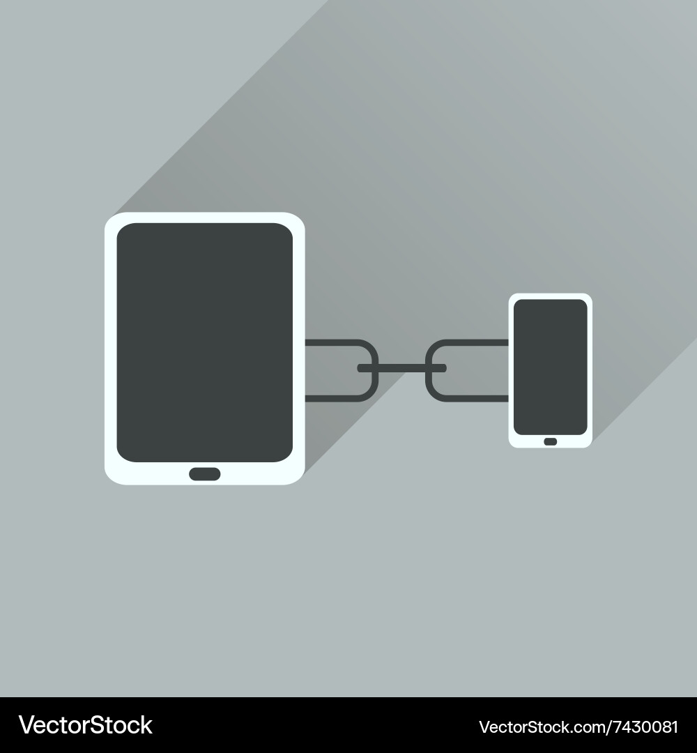 Flat icon with long shadow mobile applications Vector Image