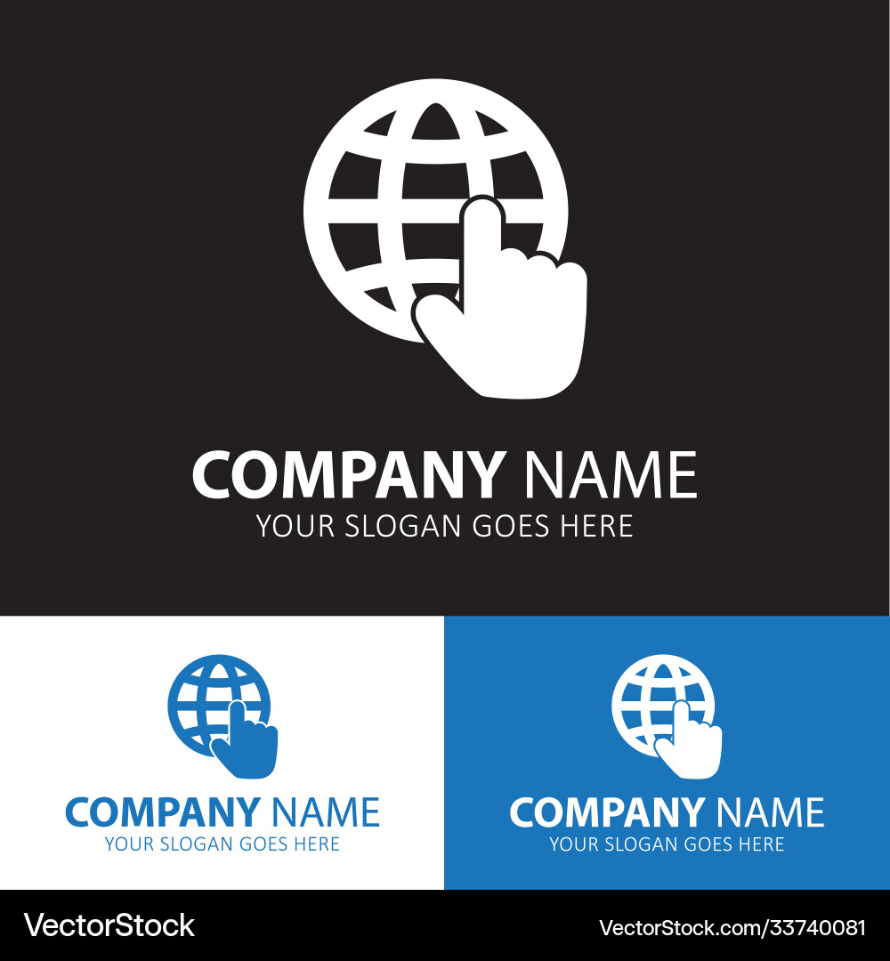 Globe cursor icon for web and mobile Vector Image
