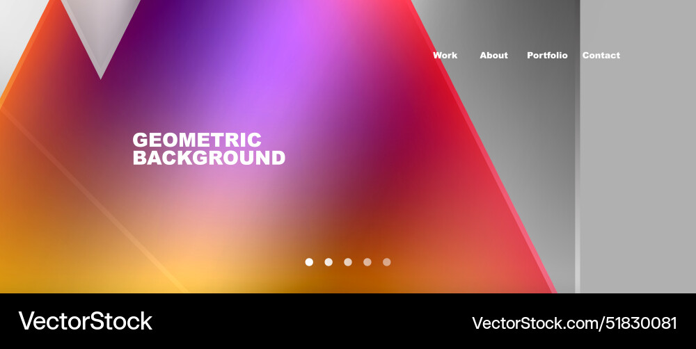 Gradient triangle geometric minimal wallpaper Vector Image