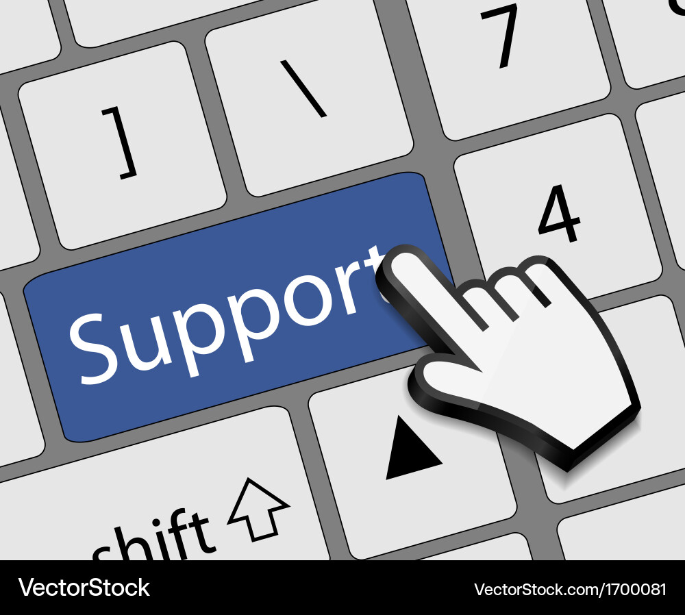Keyboard Support and Mouse Cursor Vector Image