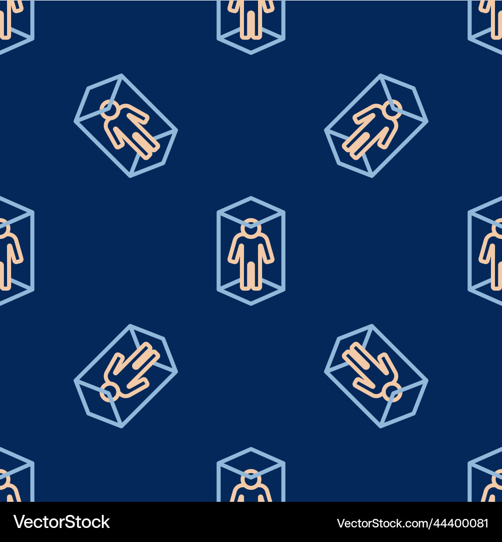 Line 3d modeling icon isolated seamless pattern Line 3d modeling icon isolated seamless pattern vector image