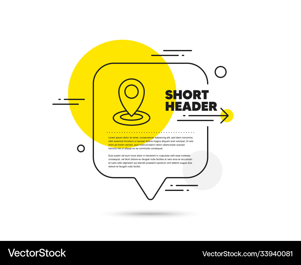 Location line icon map pointer sign vector image