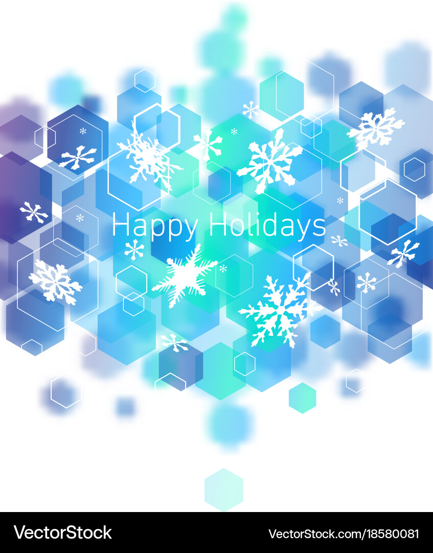 Modern Tech Snowflake Background vector image