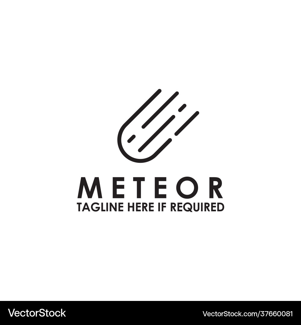 Moving meteor logo design template Vector Image