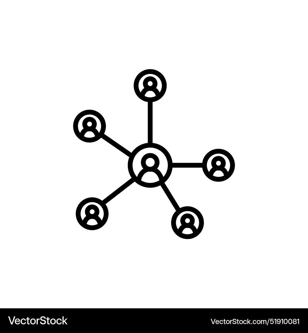 Network chart icon perfect for data visualization Network chart icon perfect for data visualization Vector Image