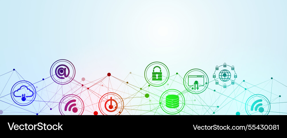 Neural network and artificial intelligence Neural network and artificial intelligence vector image