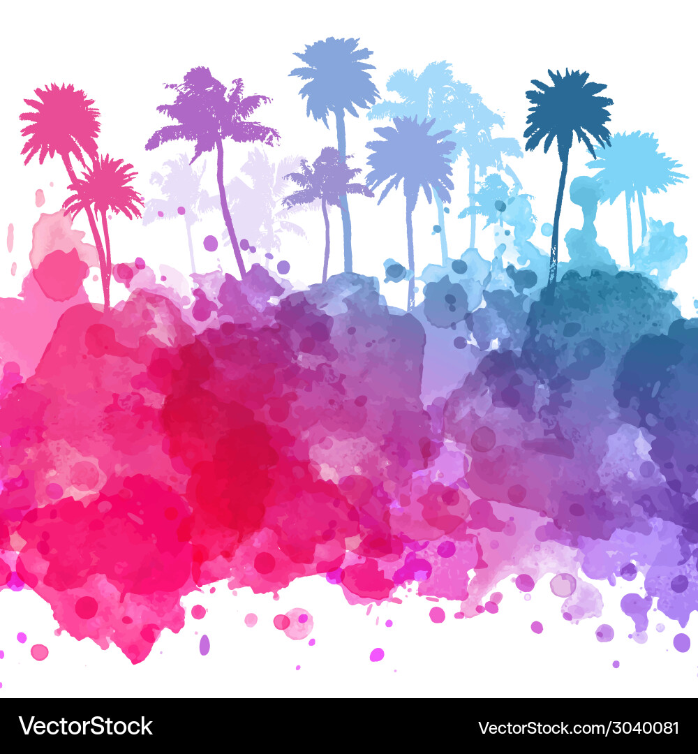 Palm trees Royalty Free Vector Image - VectorStock