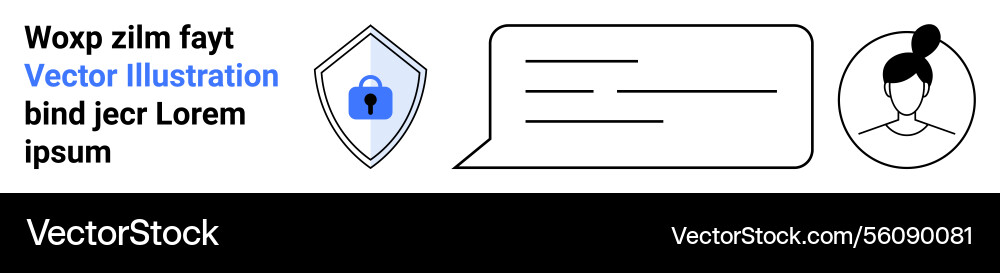 Profile communication with secure messaging Profile communication with secure messaging vector image