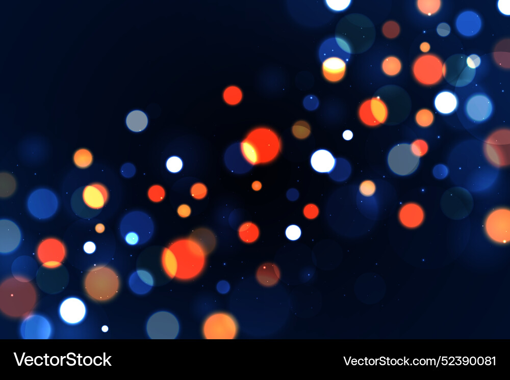 Realistic bokeh background vector image