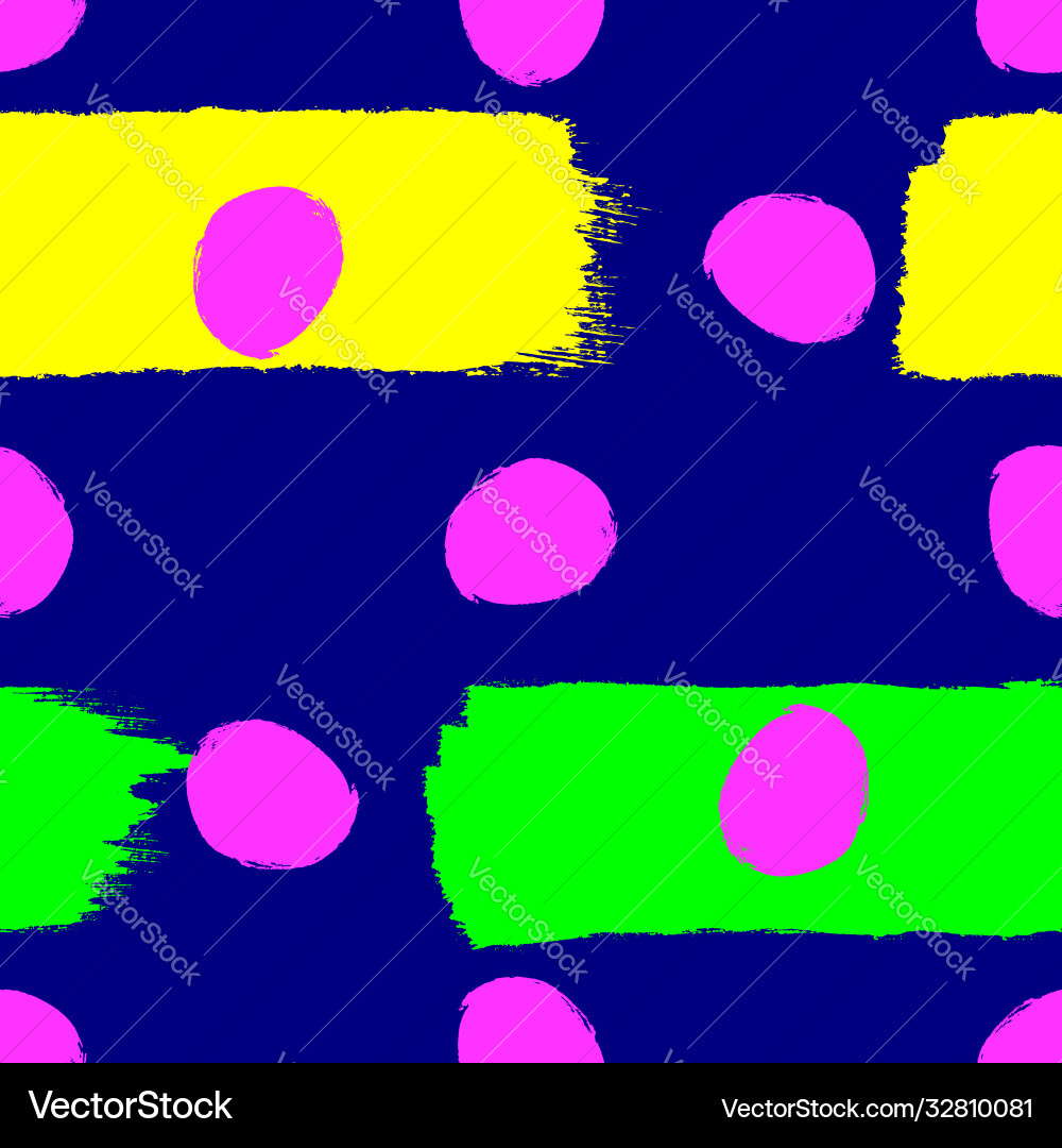 Seamless pattern with colorful brush strokes vector image