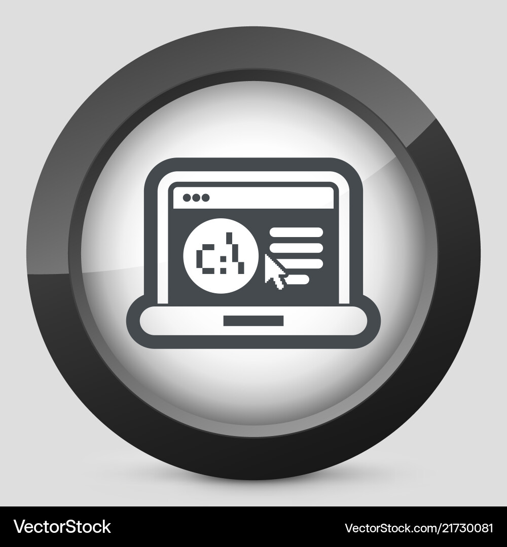 Software language webpage icon vector image
