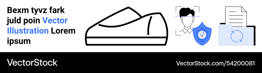 Stylish shoe secure profile efficient document Stylish shoe secure profile efficient document Vector Image