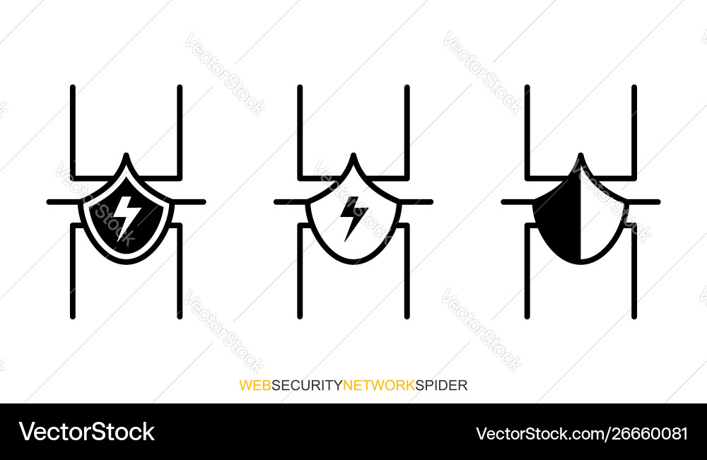 Web security network spider vector image