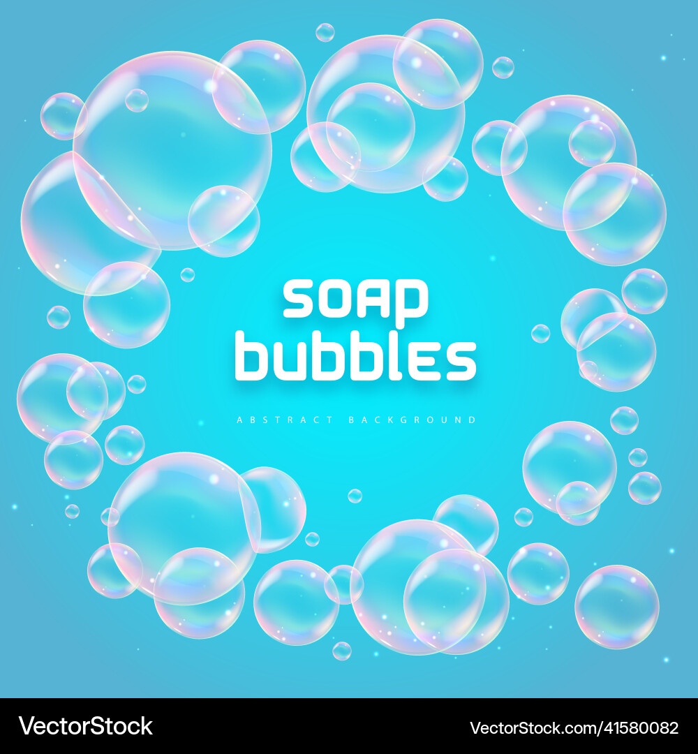 Abstract background with realistic soap bubbles Abstract background with realistic soap bubbles vector image