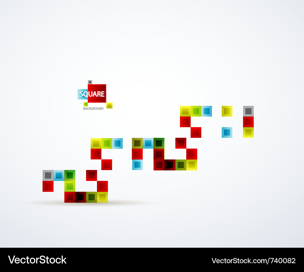 Abstract squares background vector image