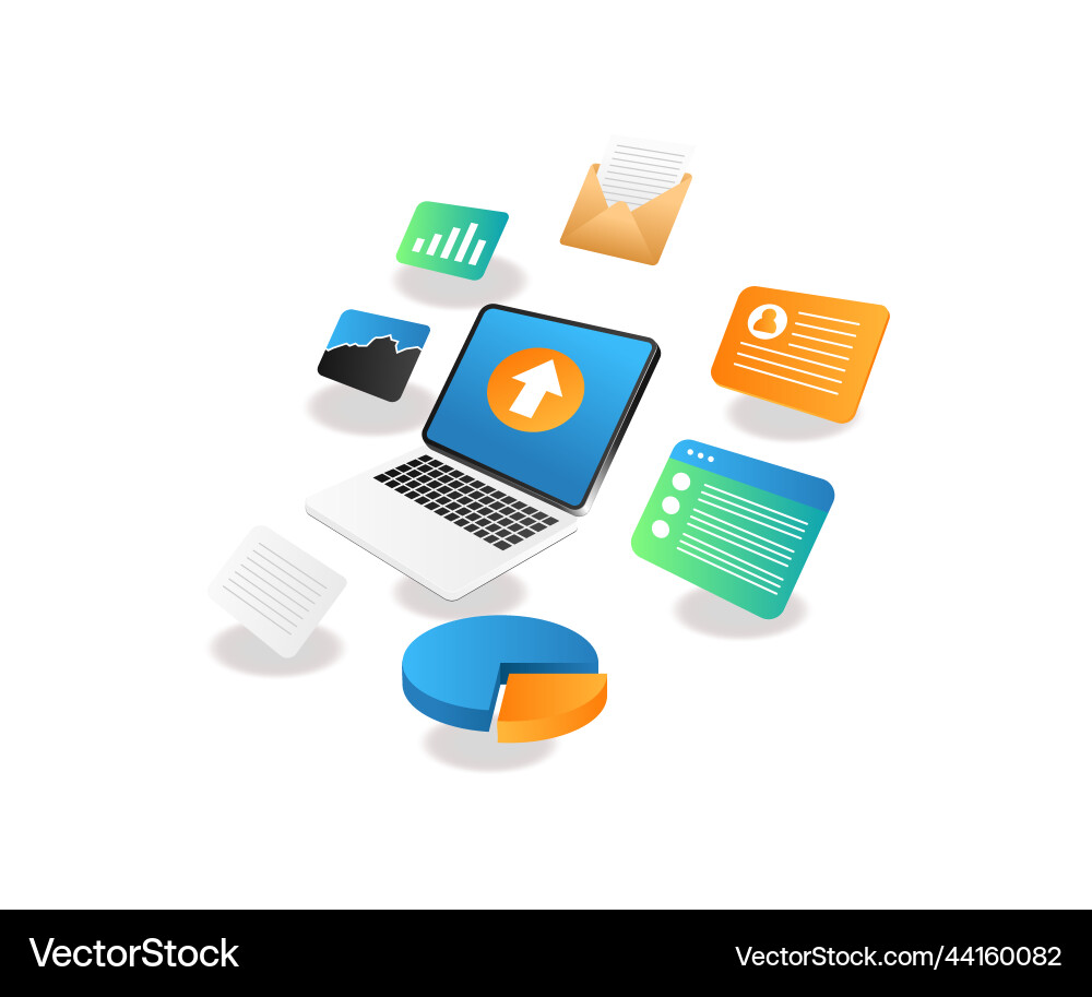 Application data network computer Royalty Free Vector Image