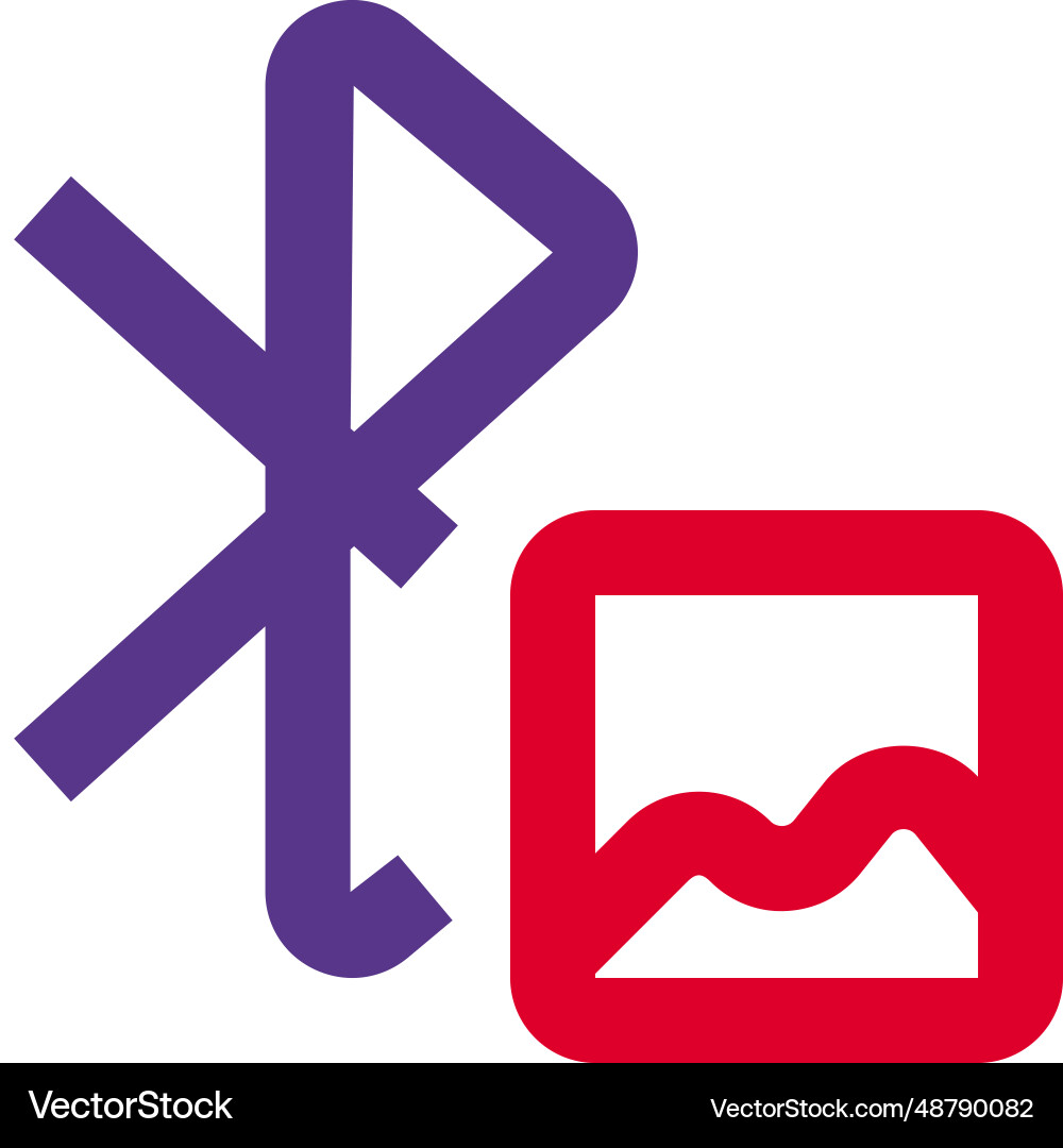 Easy way to sharing images with bluetooth vector image