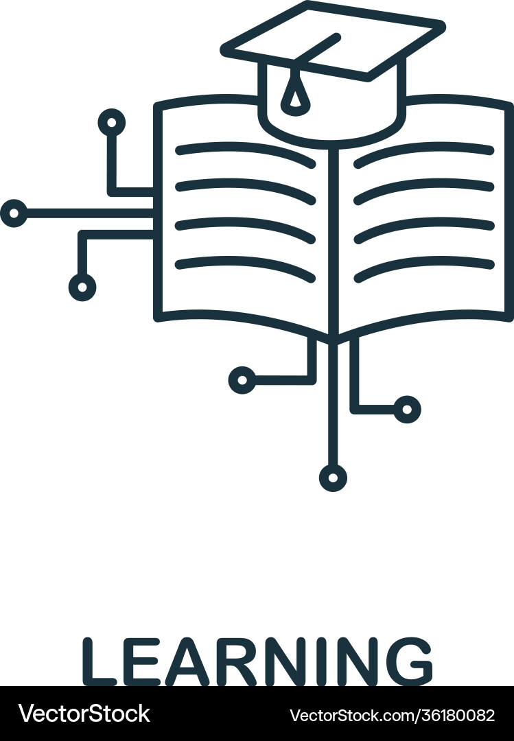 Learning icon from machine collection Learning icon from machine collection Vector Image