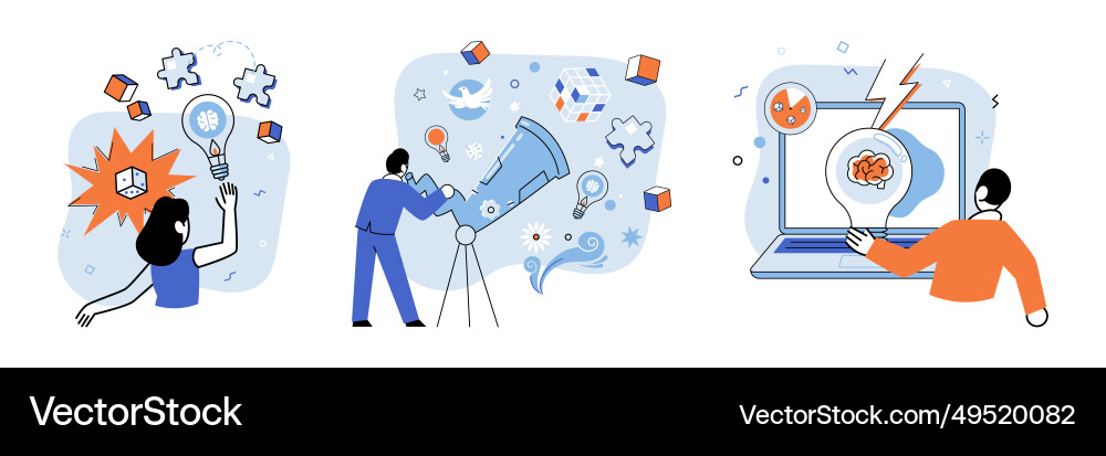 Logical thinking questioning is gateway Logical thinking questioning is gateway vector image