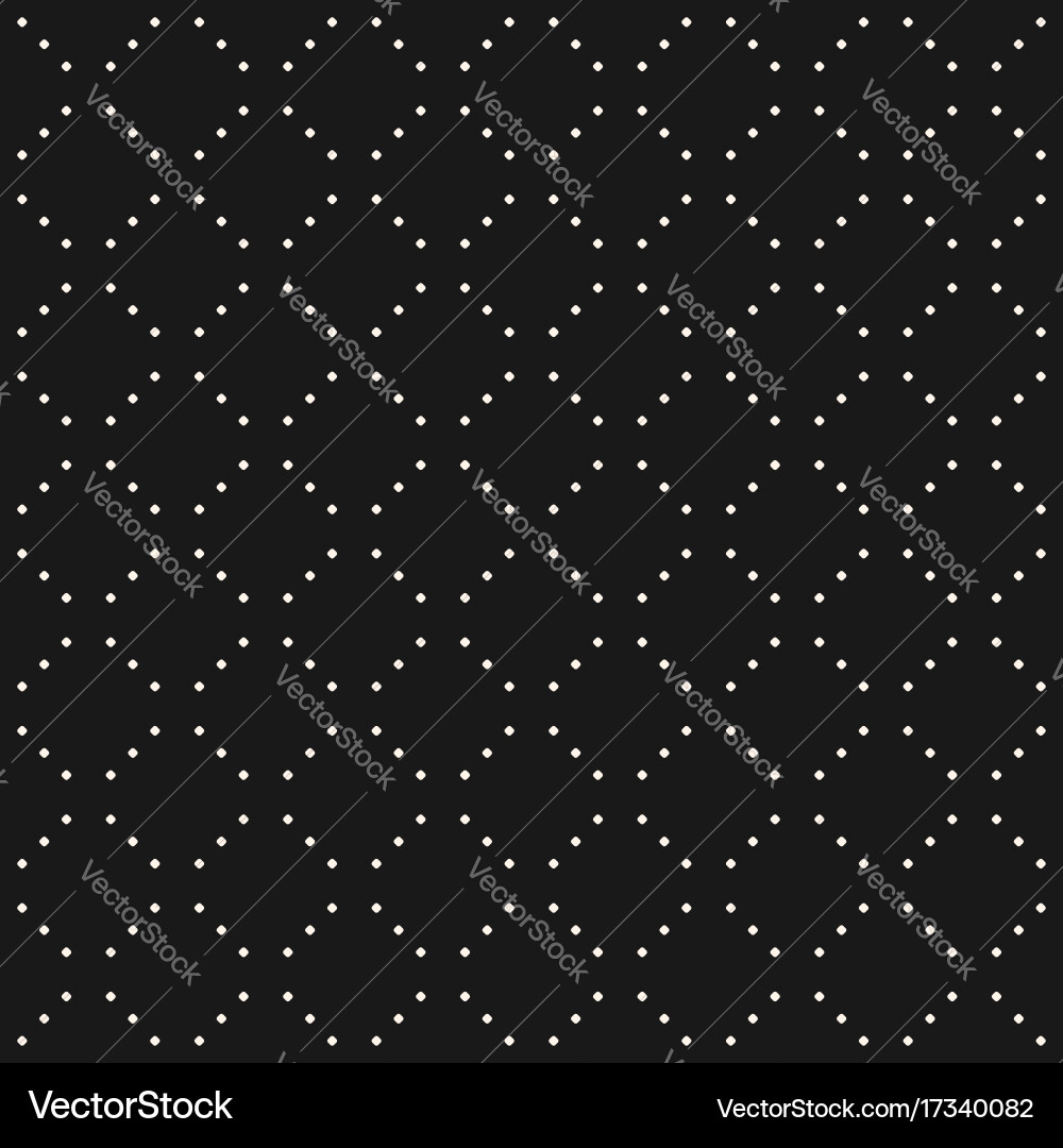 Minimalist seamless pattern dots in diagonal grid vector image