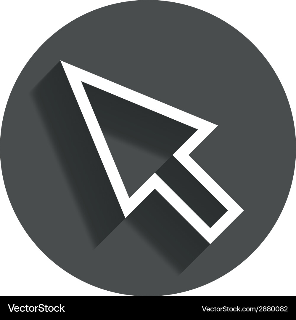 Mouse Pointer Icon - Circular Button vector image
