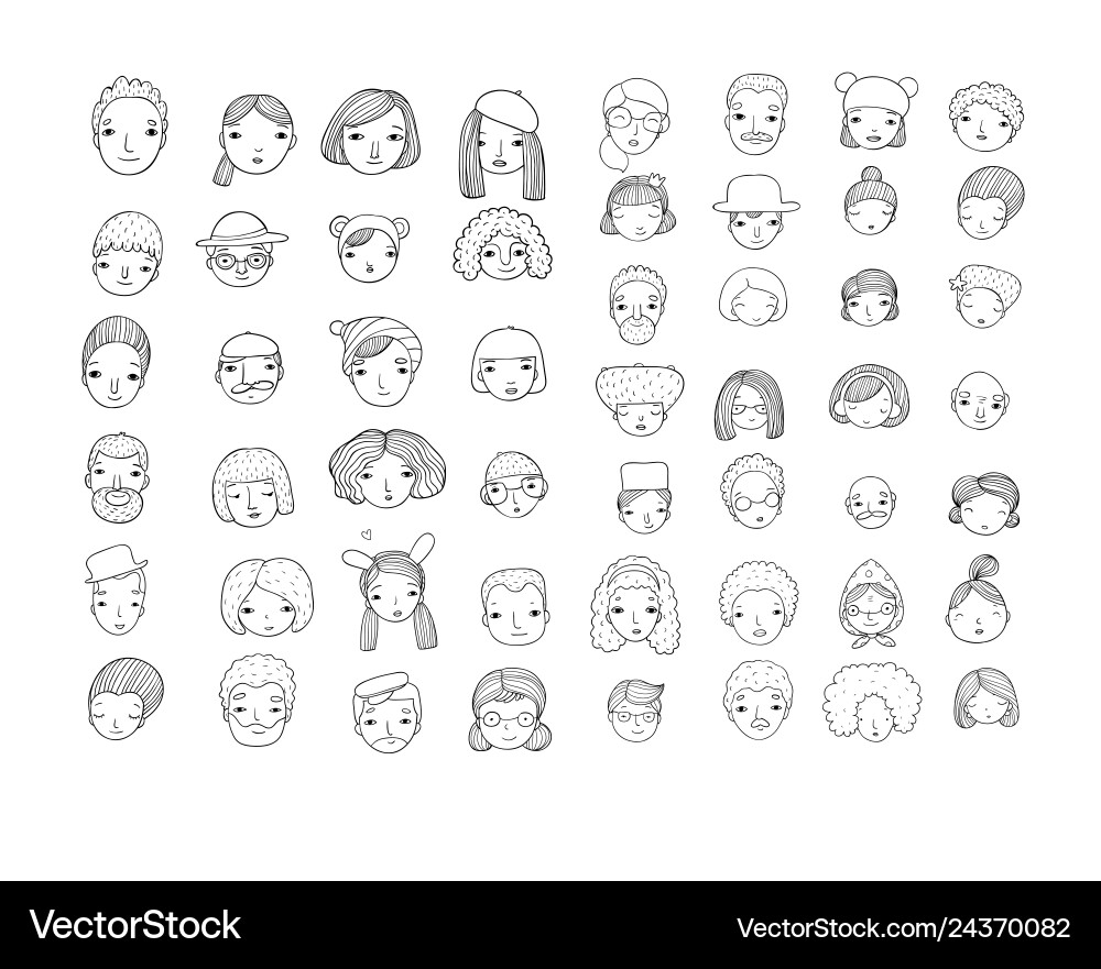 Pattern with graphical faces Pattern with graphical faces vector image