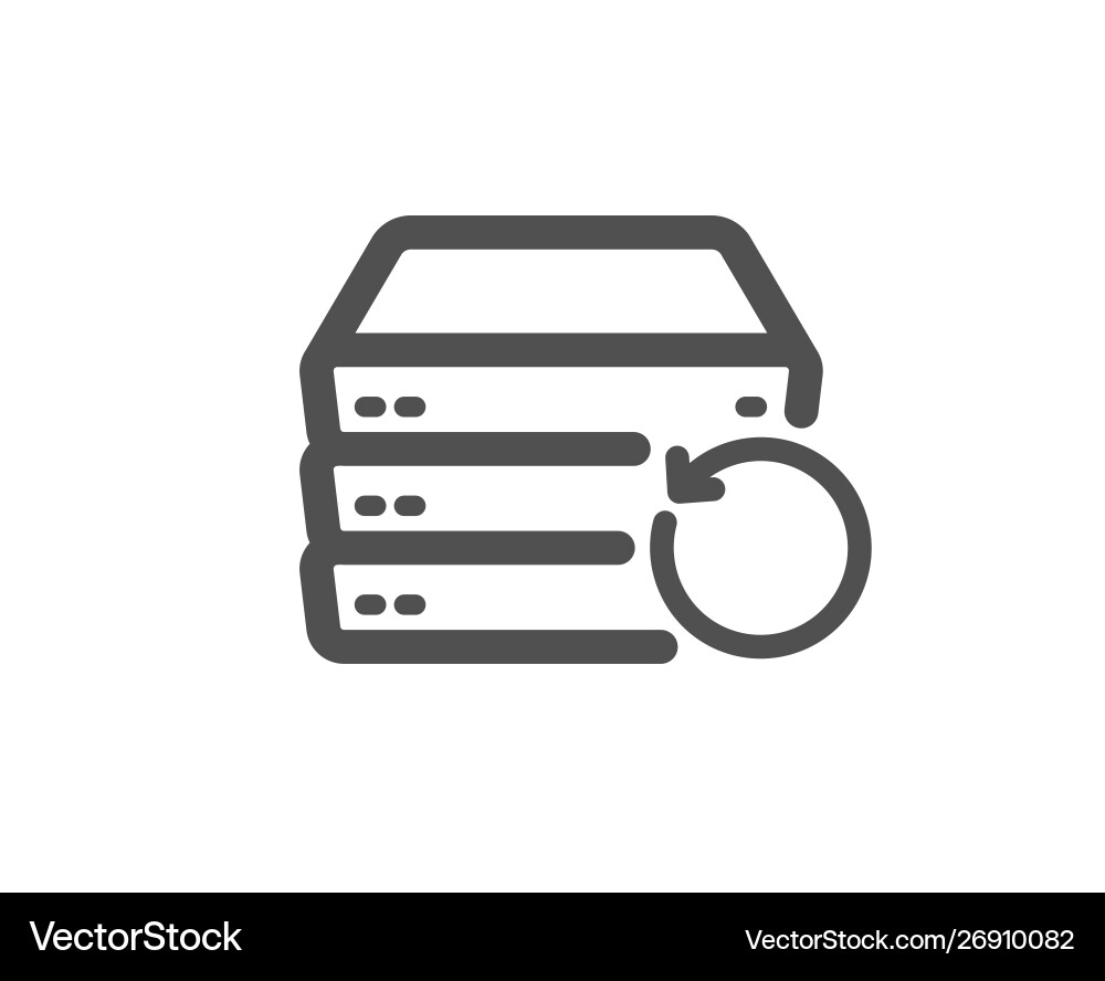 Recovery server icon backup data sign restore Vector Image