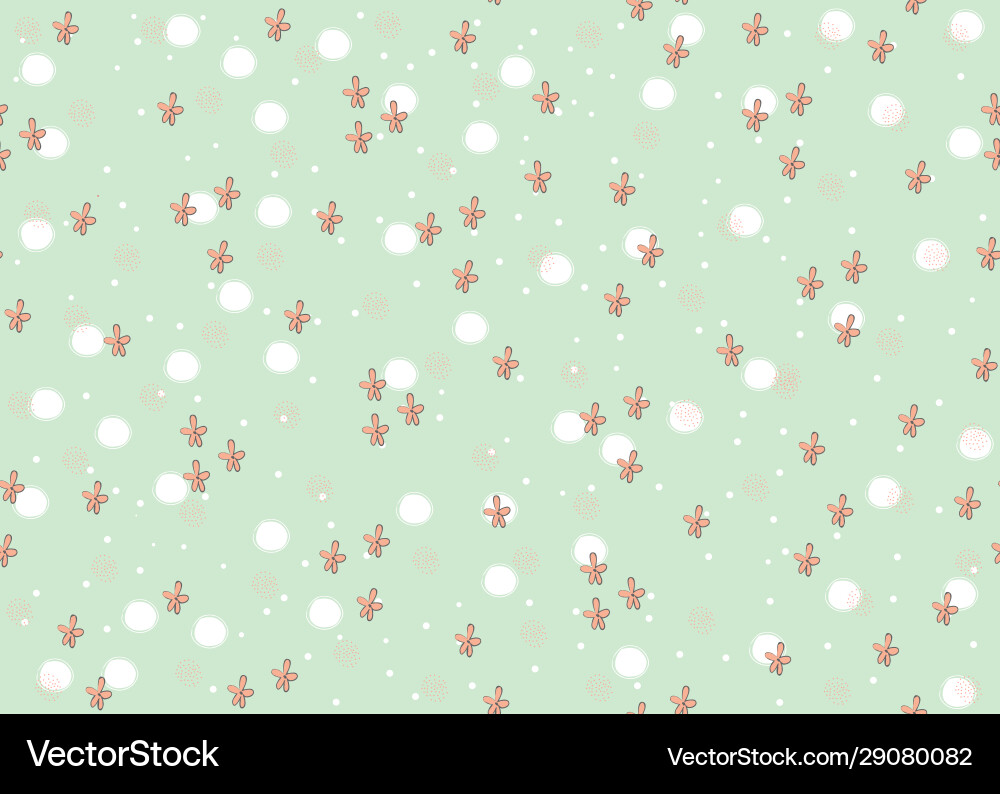 Seamless simple pattern with little hand drawn Seamless simple pattern with little hand drawn Vector Image