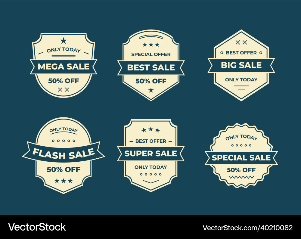 Set of badge or logo design element collection Vector Image