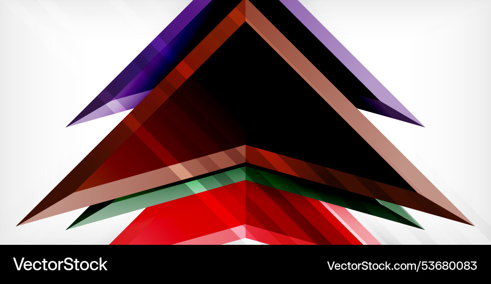 Abstract background color triangles and arrows Vector Image