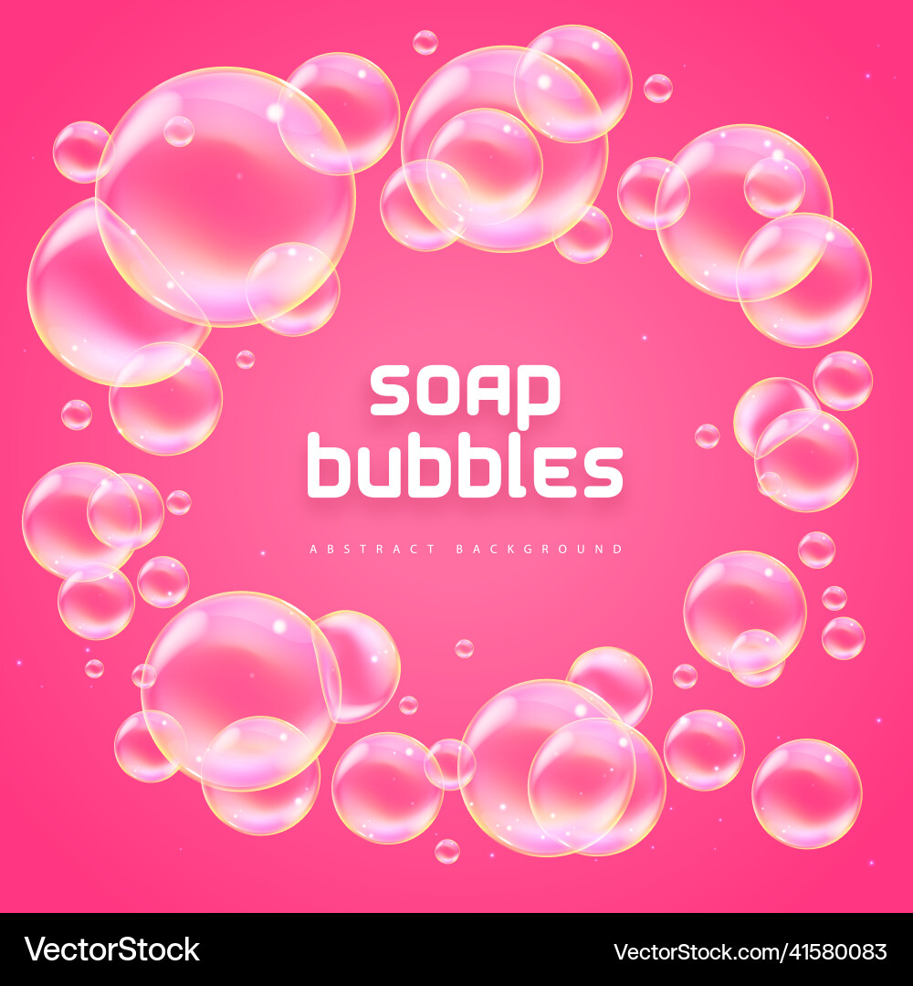 Abstract background with realistic soap bubbles Abstract background with realistic soap bubbles vector image