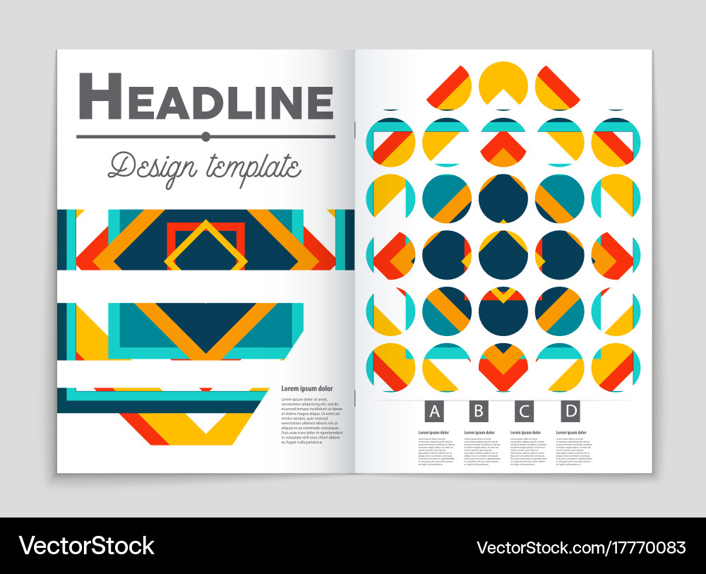 Abstract layout background set for art Vector Image