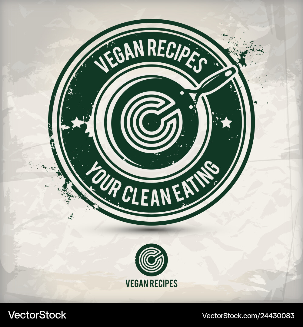 Alternative vegane Rezepte Stempel Alternative vegane Rezepte Stempel vektorbild