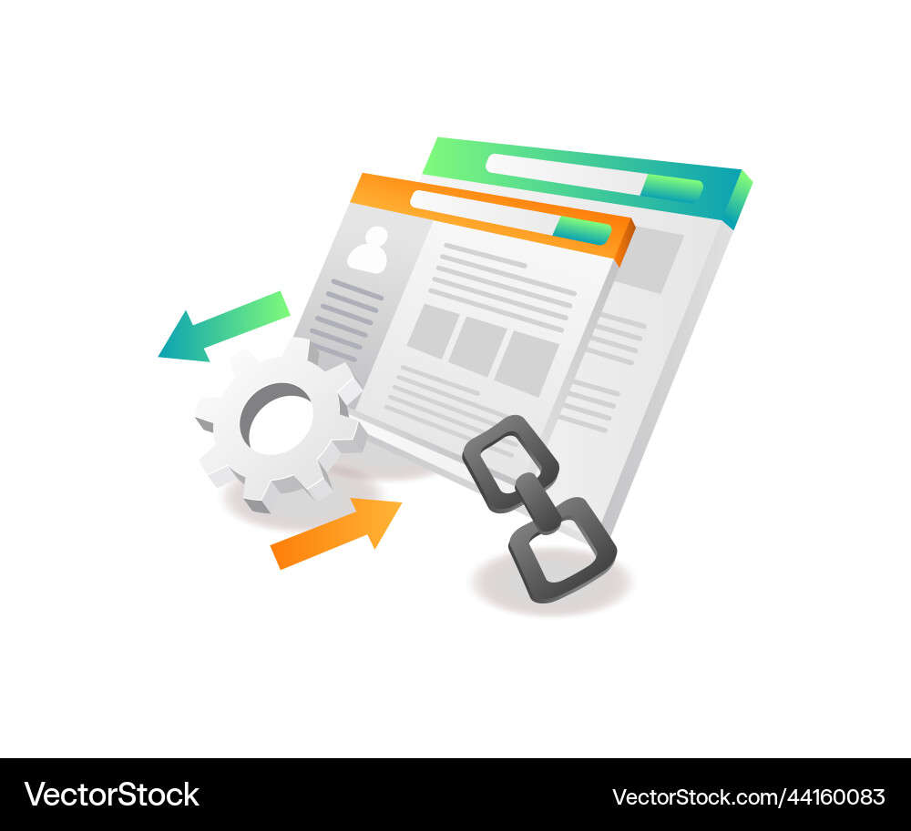 Application link website Application link website vector image