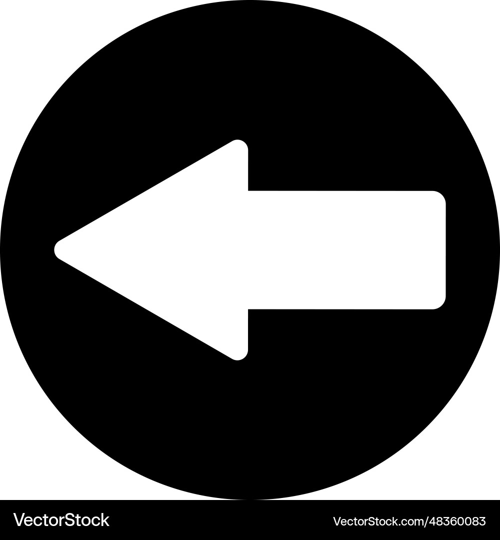 Back arrow icon button previous vector image